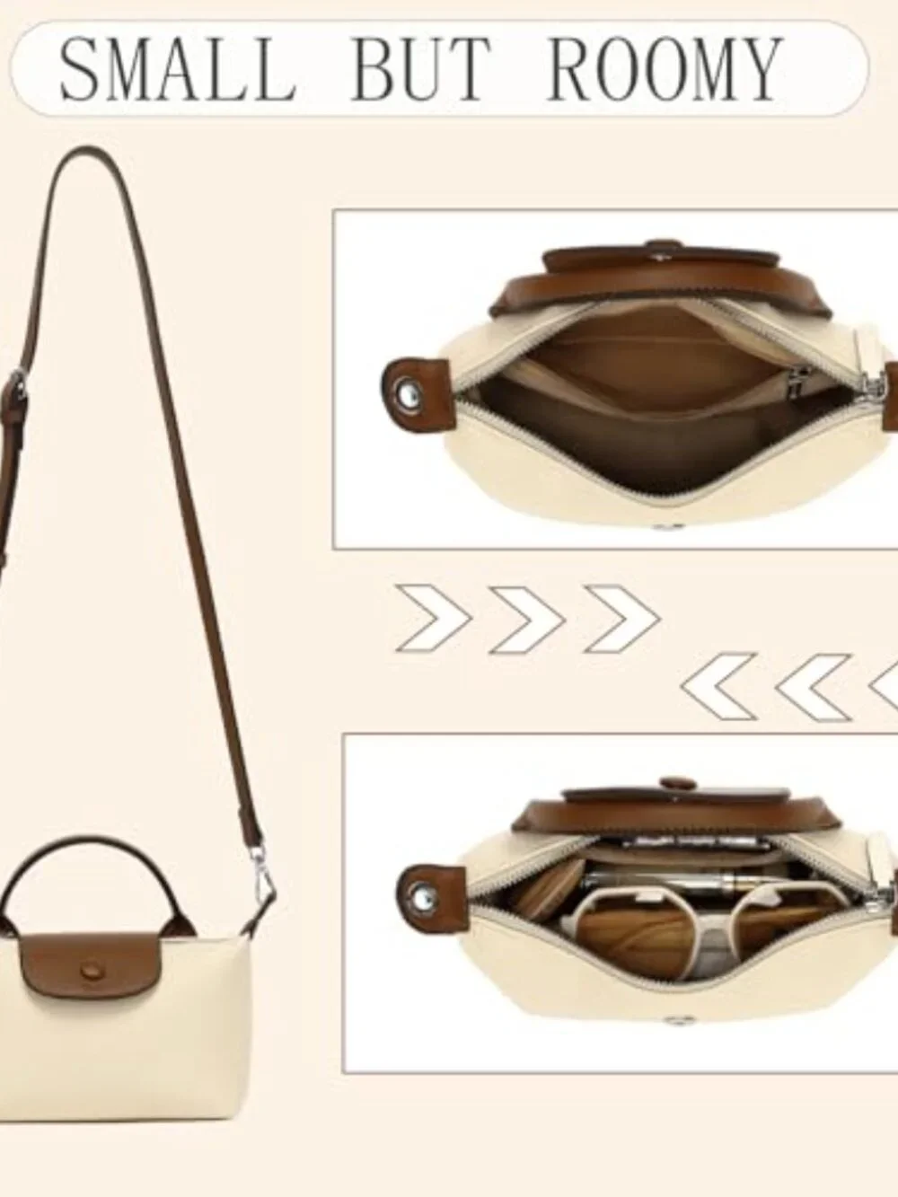 Vegan Leather Quilted Crossbody Mini Handbag with Adjustable Strap